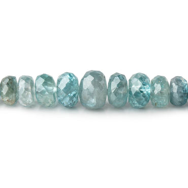 3-6.5mm Shaded Blue Zircon Faceted Rondelle Beads 18 inch 185 pieces (ONLINE ORDER ONLY)