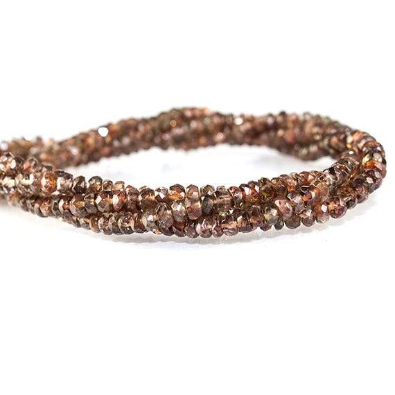 3-6mm Andalusite faceted rondelle Beads 15 inch 202 pieces (ONLINE ORDER ONLY)