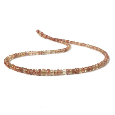 3-6mm Andesine plain rondelle beads 18 inch 180 pieces (ONLINE ORDER ONLY)
