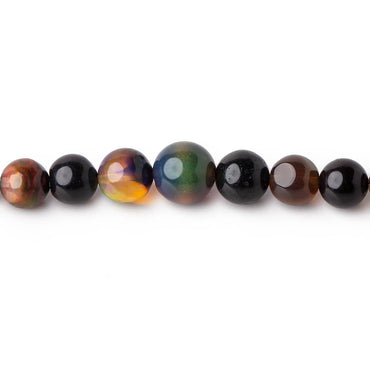 3-6mm Black Ethiopian Wollo Opal Plain Round Beads 18 inch 106 pieces (ONLINE ORDER ONLY)