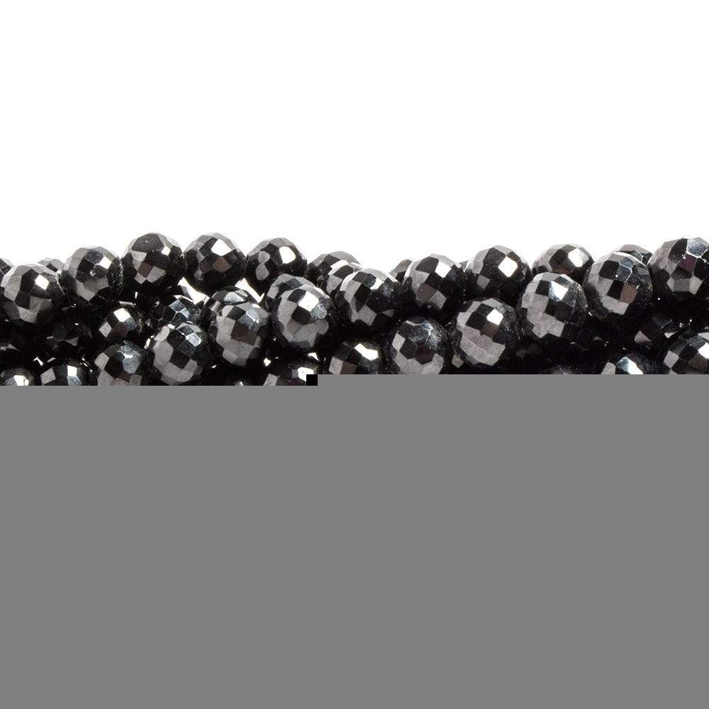 3-6mm Black Spinel Beads Faceted Rounds 15.5 inch 97 pieces (ONLINE ORDER ONLY)