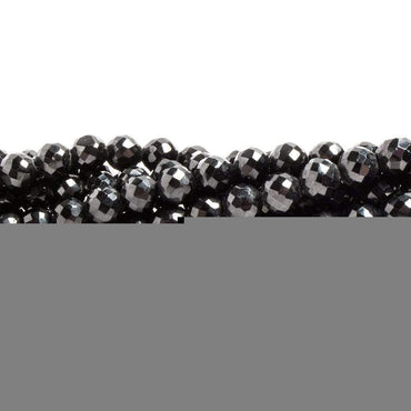 3-6mm Black Spinel Beads Faceted Rounds 15.5 inch 97 pieces (ONLINE ORDER ONLY)