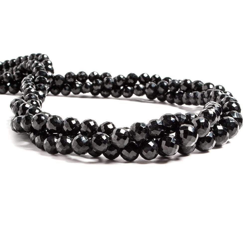 3-6mm Black Spinel Beads Faceted Rounds 15.5 inch 97 pieces (ONLINE ORDER ONLY)