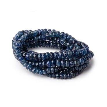 3-6mm Blue Sapphire Faceted Rondelle Beads 16 inch 151 pieces (ONLINE ORDER ONLY)