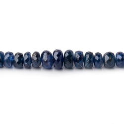 3-6mm Blue Sapphire Faceted Rondelle Beads 16 inch 151 pieces (ONLINE ORDER ONLY)