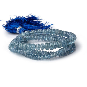 3-6mm Blue Sapphire Faceted Rondelle Beads 16 inch 169 pieces AA (ONLINE ORDER ONLY)