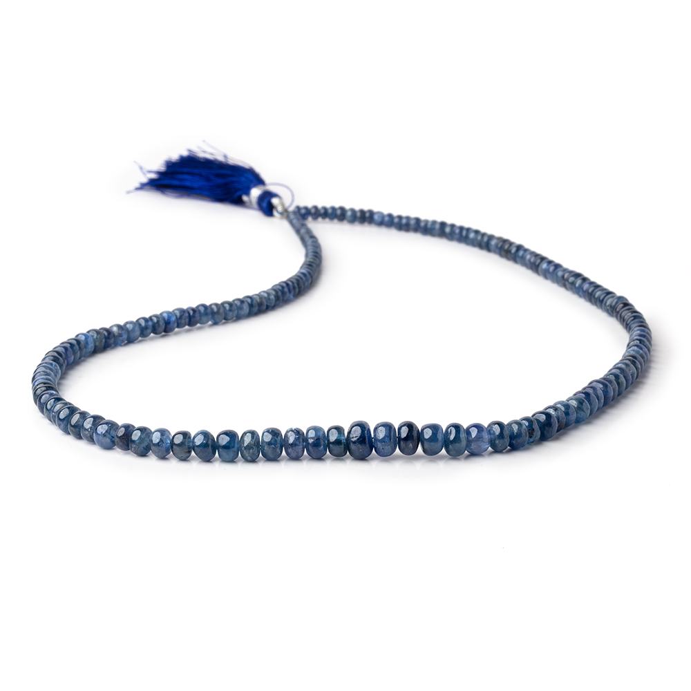 3-6mm Blue Sapphire Plain Rondelle Beads 16 inch 151 pieces AA (ONLINE ORDER ONLY)