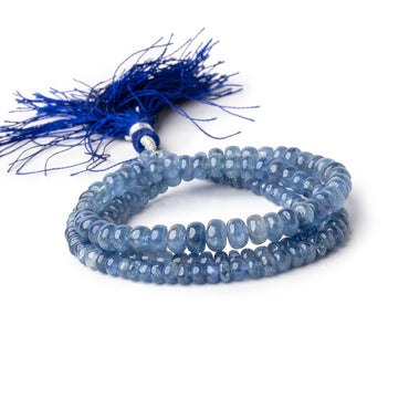 3-6mm Blue Sapphire Plain Rondelles 16 inch 151 Beads AA (ONLINE ORDER ONLY)
