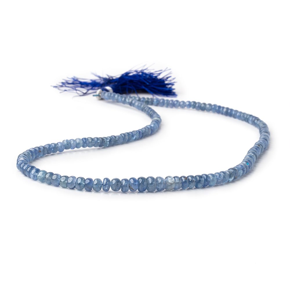 3-6mm Blue Sapphire Plain Rondelles 16 inch 151 Beads AA (ONLINE ORDER ONLY)