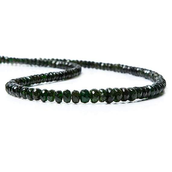 3-6mm Chrome Tourmaline Faceted Rondelle 16 inch 182 pieces (ONLINE ORDER ONLY)