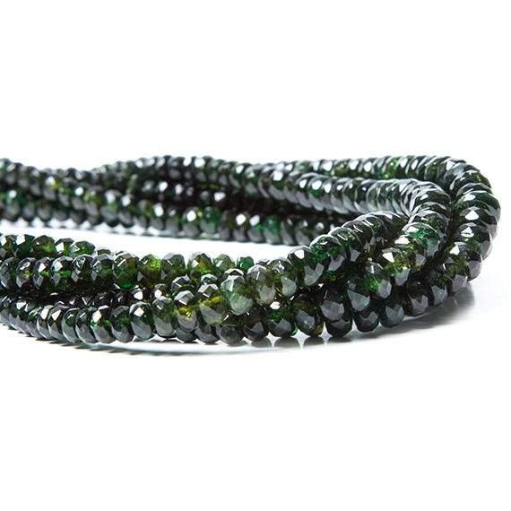 3-6mm Chrome Tourmaline Faceted Rondelle 16 inch 182 pieces (ONLINE ORDER ONLY)