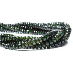 3-6mm Chrome Tourmaline Faceted Rondelle 16 inch 182 pieces (ONLINE ORDER ONLY)
