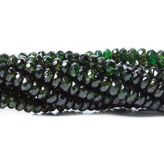 3-6mm Chrome Tourmaline Faceted Rondelle 16 inch 182 pieces (ONLINE ORDER ONLY)