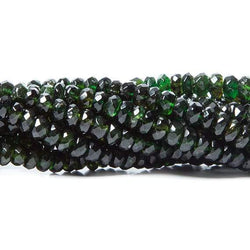 3-6mm Chrome Tourmaline Faceted Rondelle 16 inch 182 pieces (ONLINE ORDER ONLY)