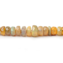 3-6mm Dark Golden Ethiopian Opal Faceted Rondelles 18 inch 206 Beads AAA (ONLINE ORDER ONLY)