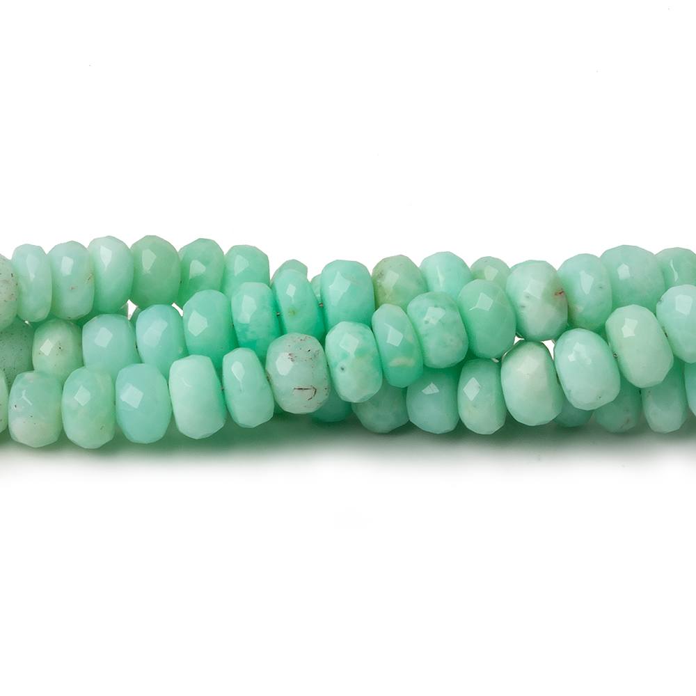 3-6mm Green Tanzanian Opal faceted rondelles 18 inch 144 beads AA (ONLINE ORDER ONLY)