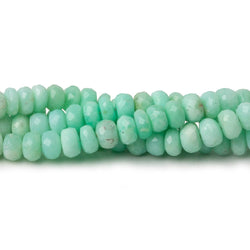 3-6mm Green Tanzanian Opal faceted rondelles 18 inch 144 beads AA (ONLINE ORDER ONLY)