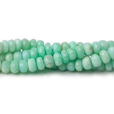 3-6mm Green Tanzanian Opal faceted rondelles 18 inch 144 beads AA (ONLINE ORDER ONLY)