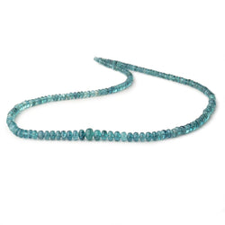 3-6mm Indicolite Blue Tourmaline Plain Rondelle Beads 17 inch 186 pieces AA (ONLINE ORDER ONLY)