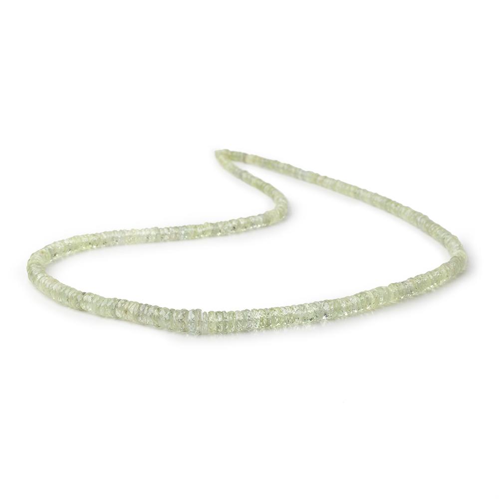 3-6mm Lime Green Sapphire Faceted Heishi Beads 17 inch 338 pieces AAA (ONLINE ORDER ONLY)