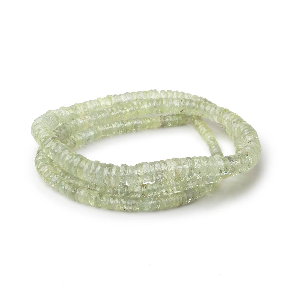 3-6mm Lime Green Sapphire Faceted Heishi Beads 17 inch 338 pieces AAA (ONLINE ORDER ONLY)