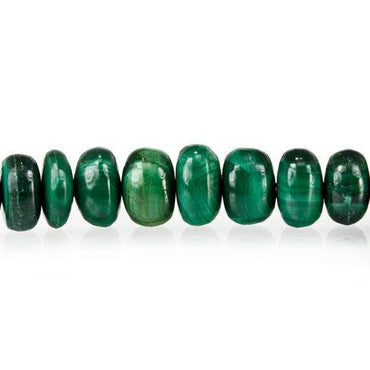 3 - 6mm Malachite Plain Rondelle Beads 12.5 inch 105 pieces (ONLINE ORDER ONLY)