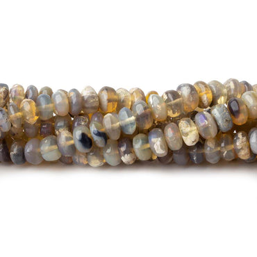 3-6mm Multi Brown Australian Opal plain rondelles 18 inch 165 beads (ONLINE ORDER ONLY)