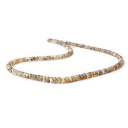 3-6mm Multi Brown Australian Opal plain rondelles 18 inch 165 beads (ONLINE ORDER ONLY)