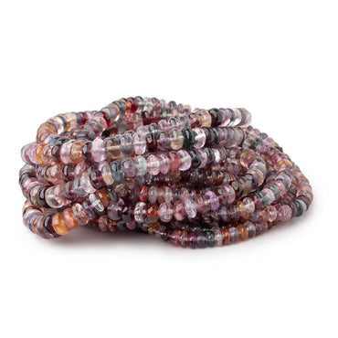 3-6mm Multi Color Spinel Plain Rondelle Beads 18 inch 193 pieces (ONLINE ORDER ONLY)