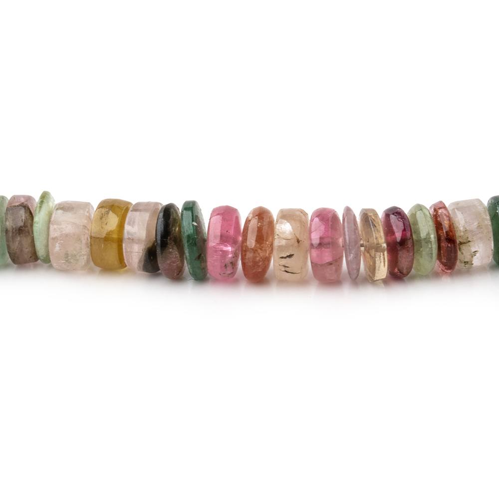 3-6mm Multi Color Tourmaline Plain Heishi Beads 18 inch 240 pieces (ONLINE ORDER ONLY)