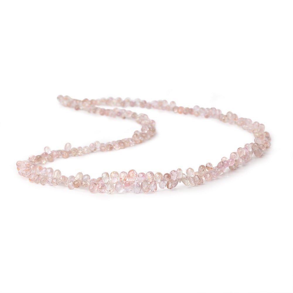 3-6mm Multi Pink Sapphire Faceted Tear Drop Beads 17 inch 300 pieces AA (ONLINE ORDER ONLY)