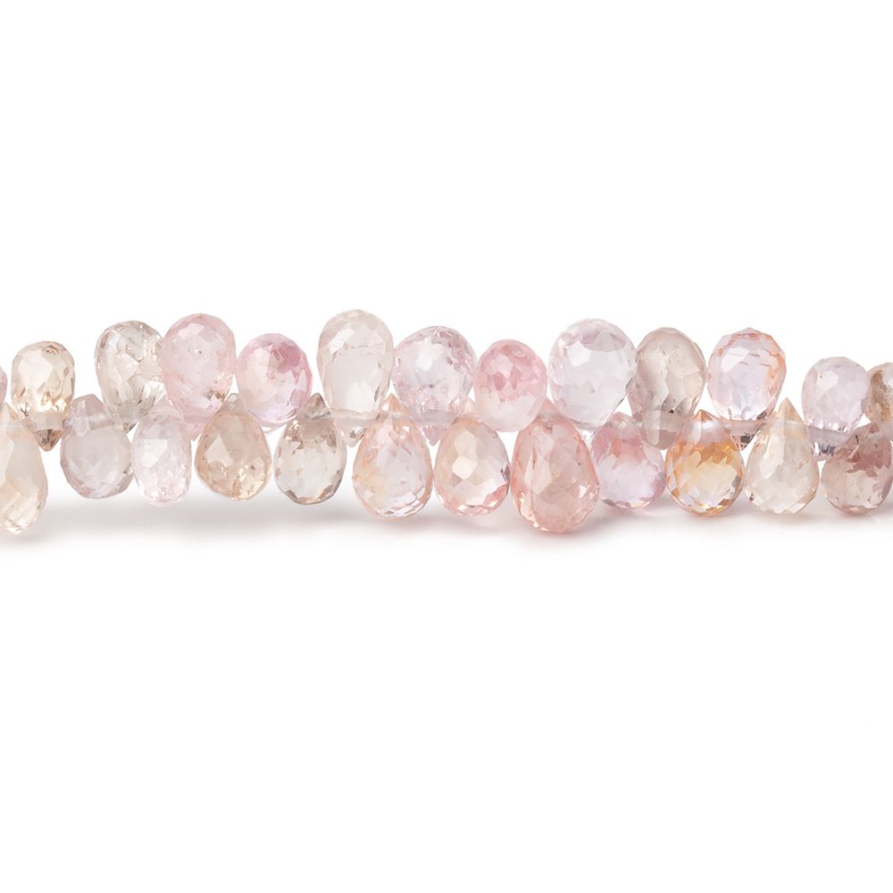3-6mm Multi Pink Sapphire Faceted Tear Drop Beads 17 inch 300 pieces AA (ONLINE ORDER ONLY)