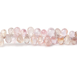 3-6mm Multi Pink Sapphire Faceted Tear Drop Beads 17 inch 300 pieces AA (ONLINE ORDER ONLY)