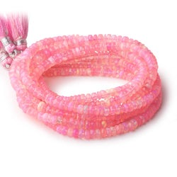3-6mm Neon Pink Ethiopian Opal Faceted Rondelle Beads 16 inch 160 pieces (ONLINE ORDER ONLY)