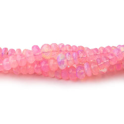 3-6mm Neon Pink Ethiopian Opal Faceted Rondelle Beads 16 inch 160 pieces (ONLINE ORDER ONLY)