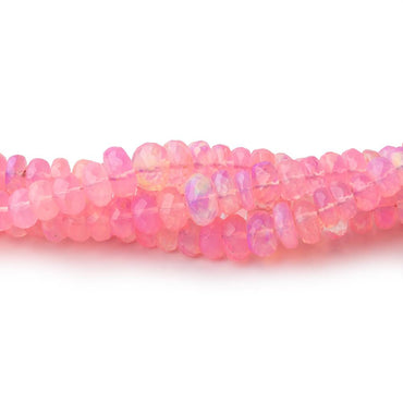 3-6mm Neon Pink Ethiopian Opal Faceted Rondelle Beads 16 inch 160 pieces (ONLINE ORDER ONLY)