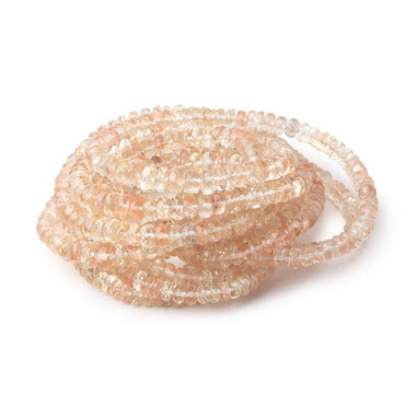 3-6mm Oregon Sunstone Faceted Rondelle Beads 16 inch 163 pieces AAA (ONLINE ORDER ONLY)