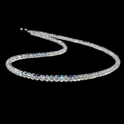 3mm Rainbow Moonstone micro faceted rondelles 16 inch 166 beads AAA (ONLINE ORDER ONLY)