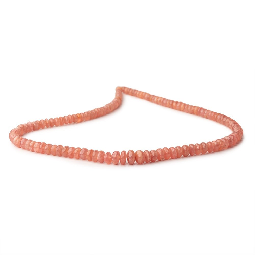3-6mm Rhodochrosite Plain Rondelle Beads 16 inch 130 pieces AA (ONLINE ORDER ONLY)