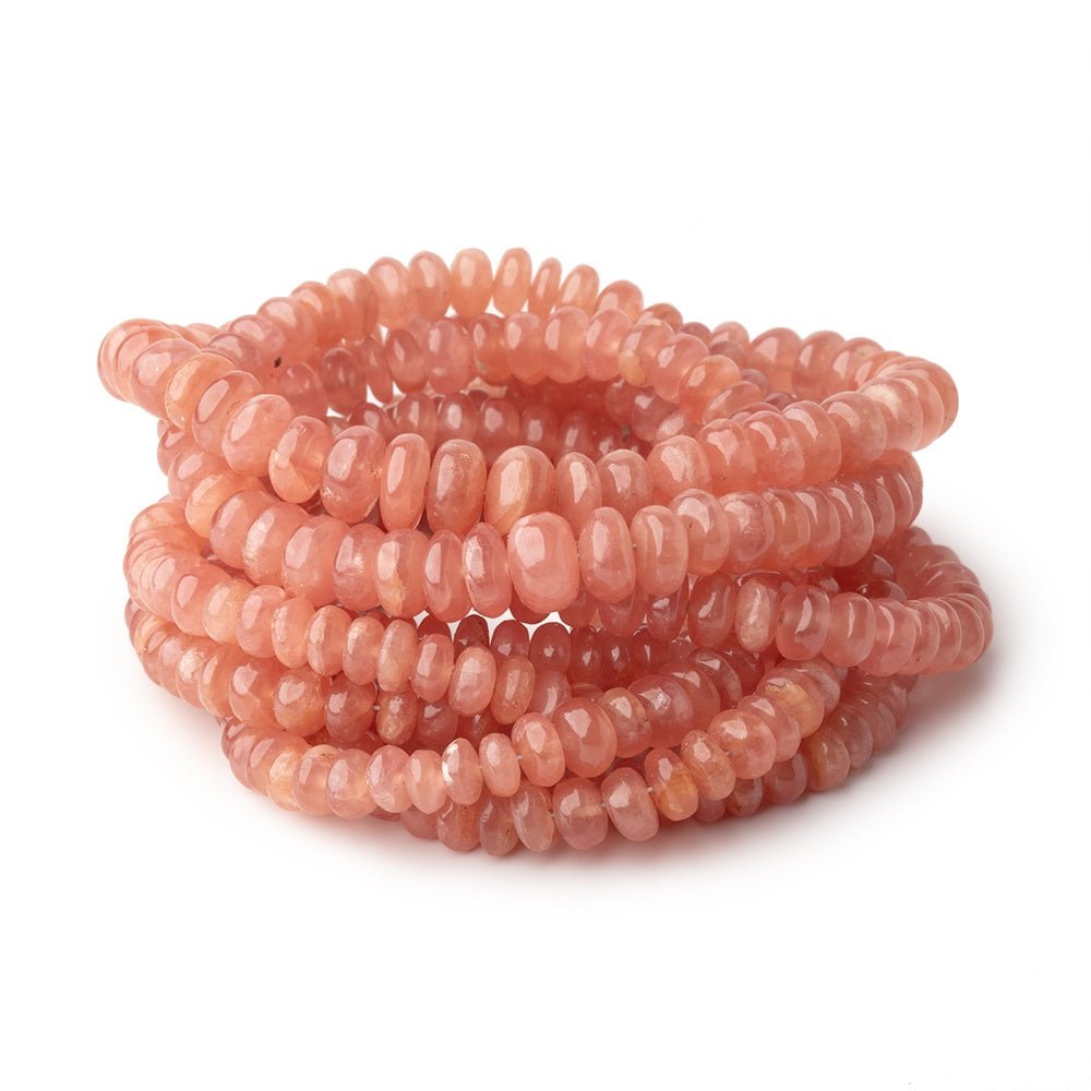 3-6mm Rhodochrosite Plain Rondelle Beads 16 inch 130 pieces AA (ONLINE ORDER ONLY)