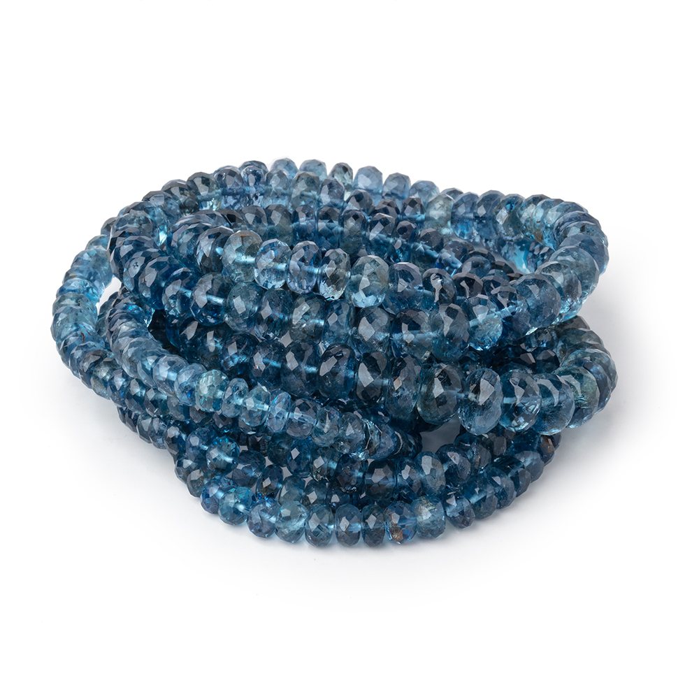 3-6mm Santa Maria Aquamarine Faceted Rondelles 16 inch 142 Beads AAA (ONLINE ORDER ONLY)