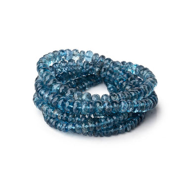 3-6mm Santa Maria Aquamarine Faceted Rondelles 16 inch 148 Beads AA (ONLINE ORDER ONLY)