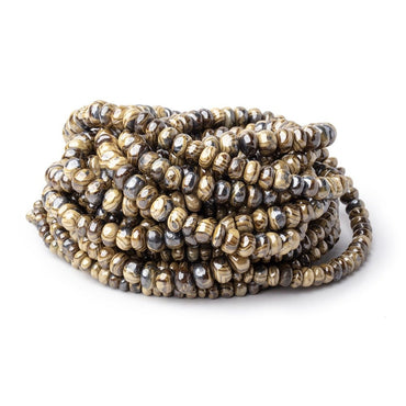 3-6mm Schalenblende Plain Rondelle Beads 18 inch 139 pieces (ONLINE ORDER ONLY)