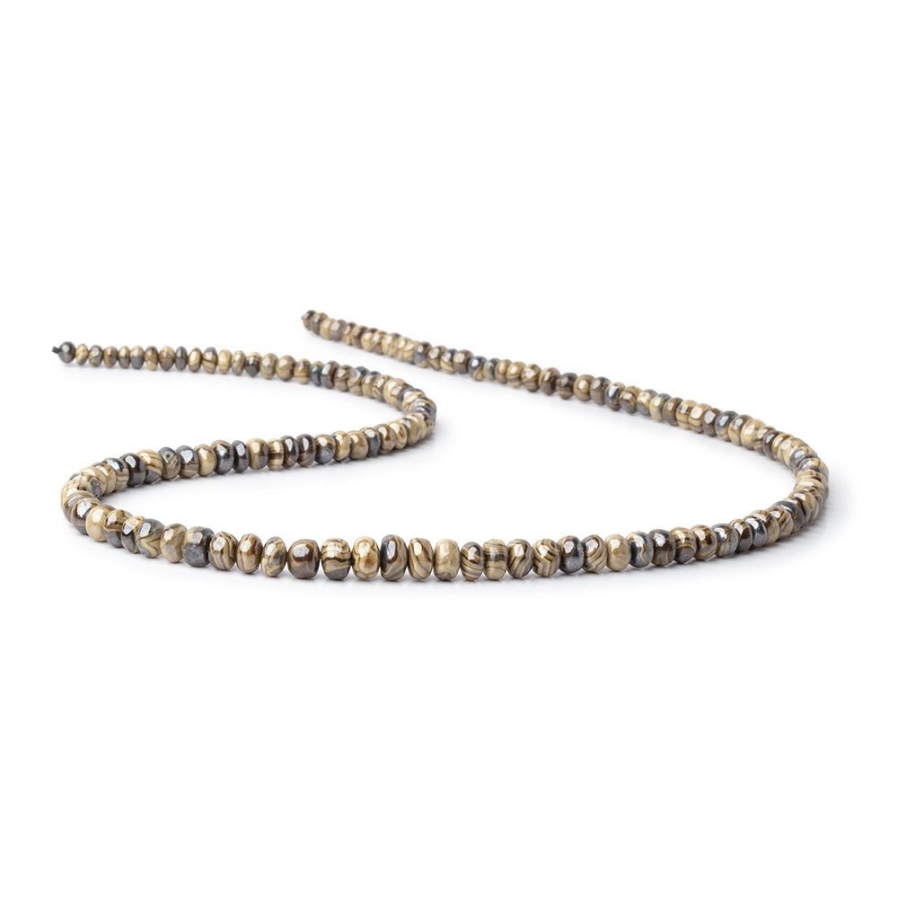 3-6mm Schalenblende Plain Rondelle Beads 18 inch 139 pieces (ONLINE ORDER ONLY)