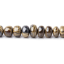 3-6mm Schalenblende Plain Rondelle Beads 18 inch 139 pieces (ONLINE ORDER ONLY)
