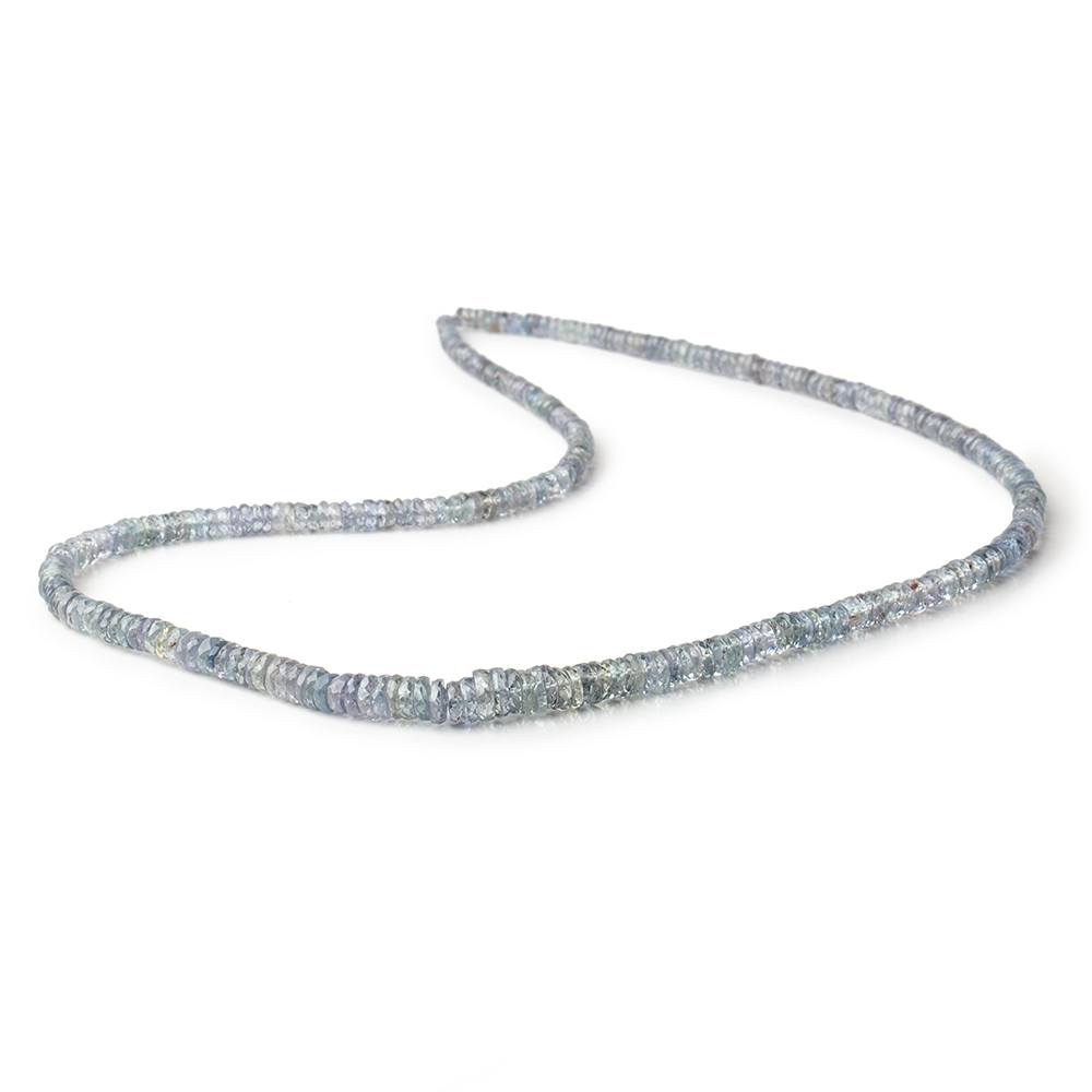 3-6mm Stormy Blue Sapphire Faceted Heishi Beads 17.5 inch 320 pieces AAA (ONLINE ORDER ONLY)