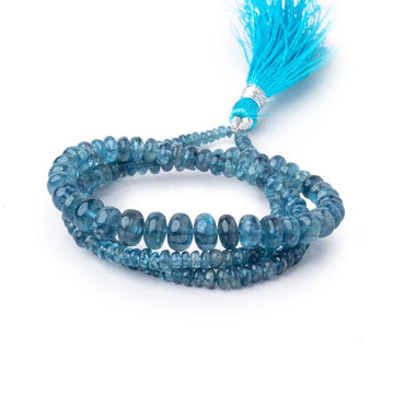 3-7.5mm Santa Maria Aquamarine Plain Rondelles 18 inch 187 Beads AA (ONLINE ORDER ONLY)
