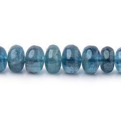 3-7.5mm Santa Maria Aquamarine Plain Rondelles 18 inch 187 Beads AA (ONLINE ORDER ONLY)