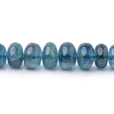 3-7.5mm Santa Maria Aquamarine Plain Rondelles 18 inch 187 Beads AA (ONLINE ORDER ONLY)