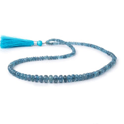 3-7.5mm Santa Maria Aquamarine Plain Rondelles 18 inch 187 Beads AA (ONLINE ORDER ONLY)